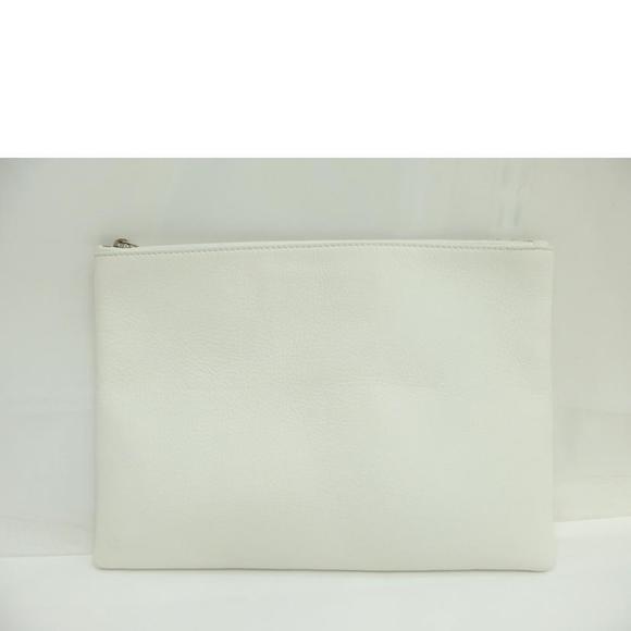 Balenciaga Clutch Everyday Solid Creme Leather Bag - Picture 1 of 5